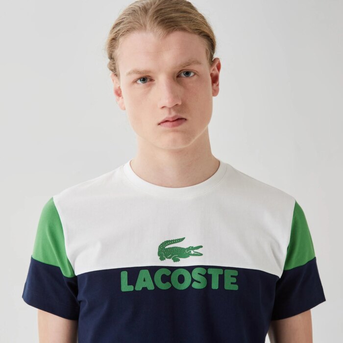 Мужская футболка Lacoste Slim Fit с круглым вырезом