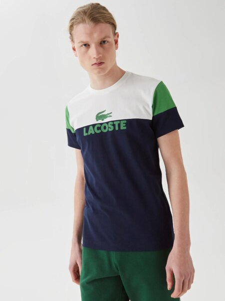 Мужская футболка Lacoste Slim Fit с круглым вырезом