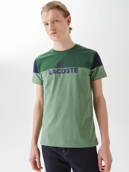 Мужская футболка Lacoste Slim Fit с круглым вырезом