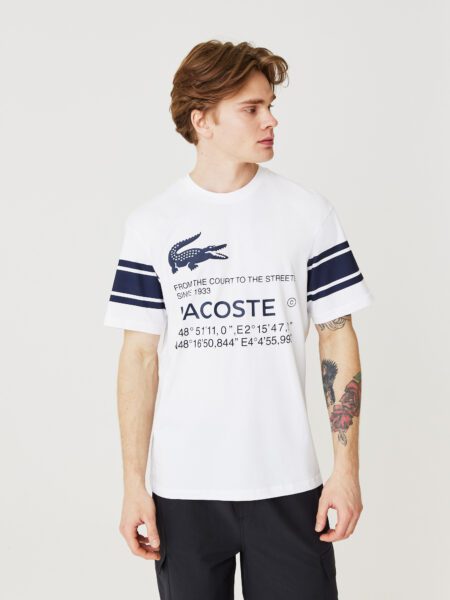 Мужская футболка Lacoste Unisex свободной посадки