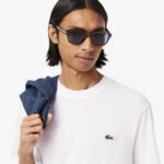 Мужская хлопковая футболка Lacoste с коротким рукавом