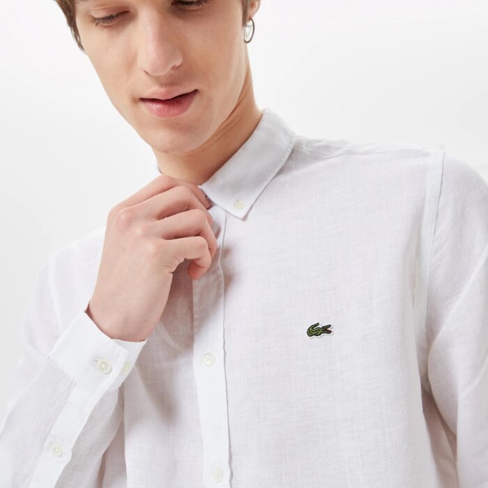 Мужская льняная рубашка Lacoste