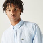 Мужская льняная рубашка Lacoste Regular Fit