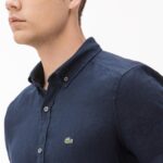 Мужская льняная рубашка Lacoste Slim Fit