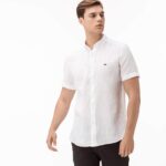 Мужская льняная рубашка Lacoste Slim Fit