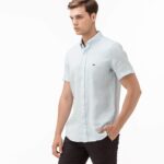 Мужская льняная рубашка Lacoste Slim Fit