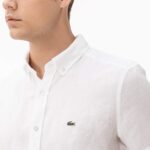 Мужская льняная рубашка Lacoste Slim Fit