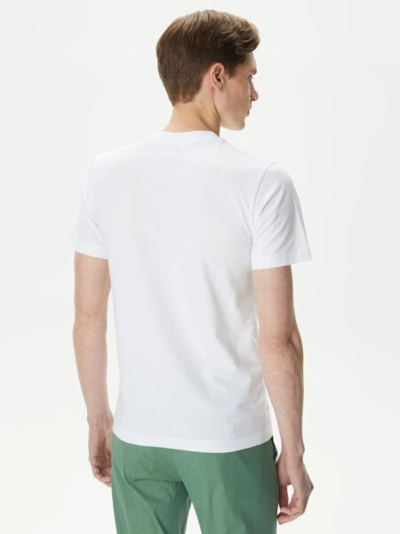 Мужская приталенная футболка Lacoste с круглым вырезом