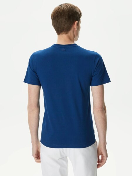 Мужская приталенная футболка Lacoste с круглым вырезом