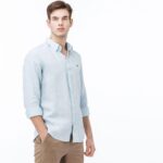 Мужская рубашка Lacoste из льна Slim Fit