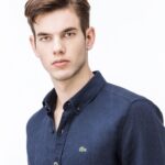 Мужская рубашка Lacoste из льна Slim Fit