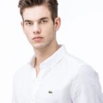 Мужская рубашка Lacoste из льна Slim Fit