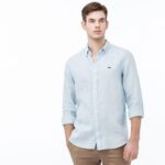 Мужская рубашка Lacoste из льна Slim Fit