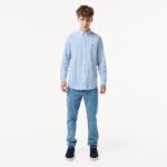 Мужская рубашка Lacoste Slim Fit в полоску