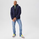 Мужская стёганная куртка Lacoste с капюшоном