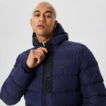 Мужская стёганная куртка Lacoste с капюшоном