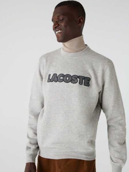 Мужская толстовка Lacoste с флисом и круглым воротом