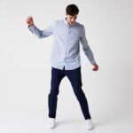 Мужские брюки Lacoste Slim Fit из смеси хлопка и льна