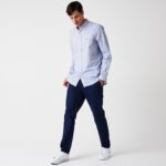 Мужские брюки Lacoste Slim Fit из смеси хлопка и льна