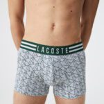 Мужское нижнее бельё Lacoste из эластичного хлопка в полоску на талии, 3 шт.