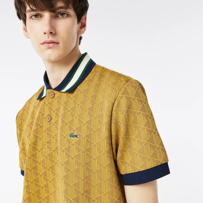 Мужское поло Lacoste Classic Fit с монограммой