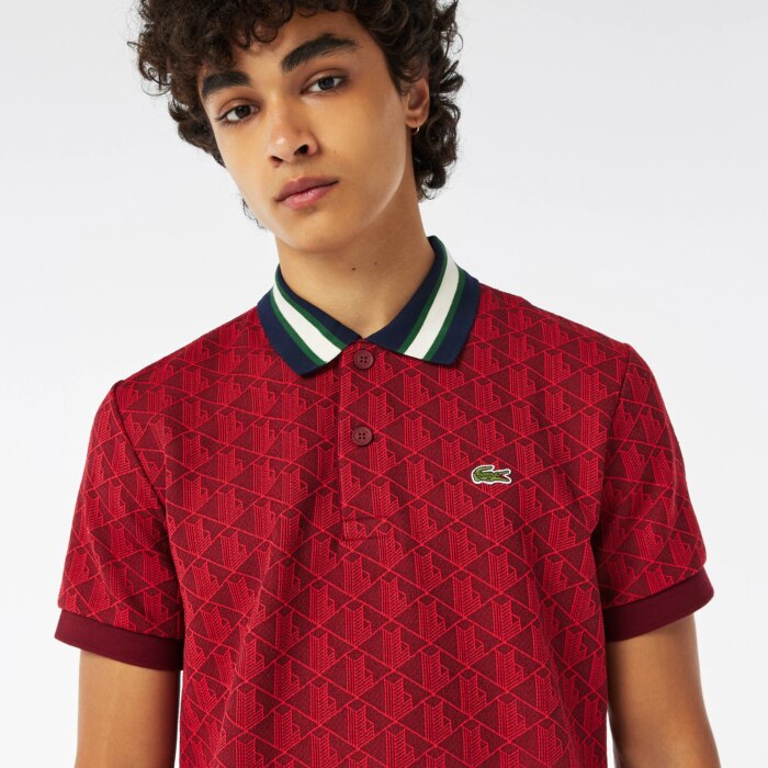 Мужское поло Lacoste Classic Fit с монограммой