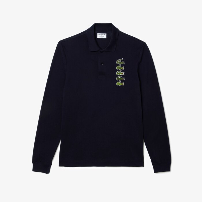 Мужское поло Lacoste L.12.12 с длинным рукавом