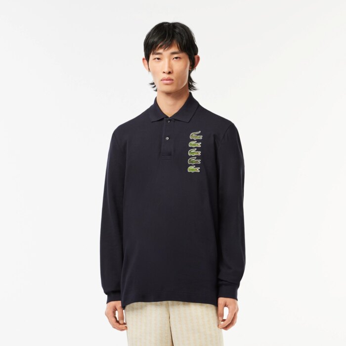 Мужское поло Lacoste L.12.12 с длинным рукавом
