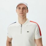 Мужское трикотажное поло Lacoste на молнии