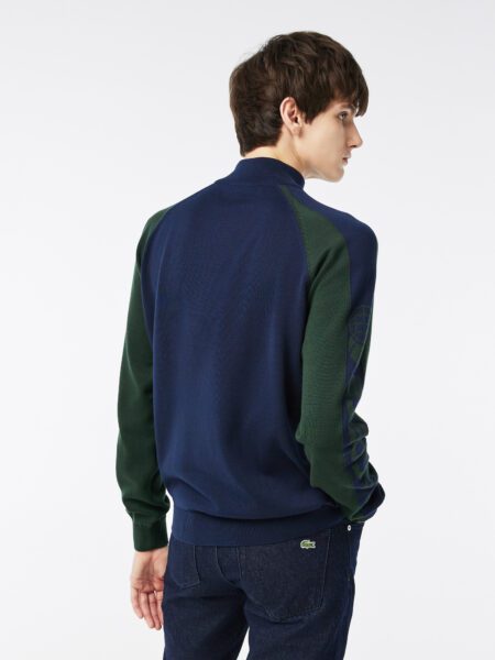 Мужской ретро свитер Lacoste Regular Fit на молнии