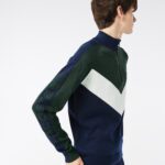 Мужской ретро свитер Lacoste Regular Fit на молнии