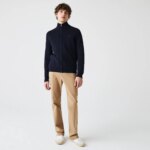Мужской шерстяной свитер Lacoste на молнии