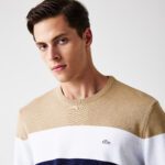 Мужской свитер Lacoste с эластичными манжетами и круглым вырезом