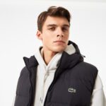 Мужской утеплённый жилет Lacoste с капюшоном