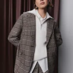 Однобортный жакет прямого кроя в клетку