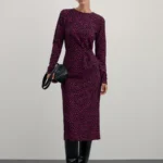 Платье длины миди с принтом