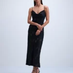 Платье-комбинация с перфорацией