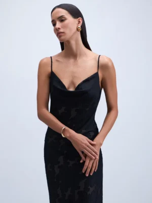 Платье-комбинация с перфорацией