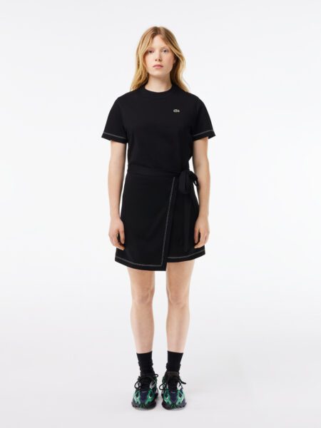 Платье Lacoste Oversized с поясом и коротким рукавом