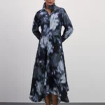 Платье миди асимметричного кроя с принтом