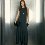 Платье миди из вискозы