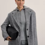 Полупальто-пиджак из шерстяной ткани