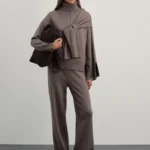 Прямые вязаные брюки из вискозы