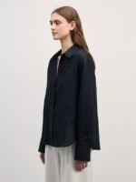 Рубашка в фактурную полоску из хлопка