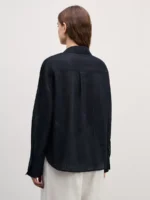 Рубашка в фактурную полоску из хлопка