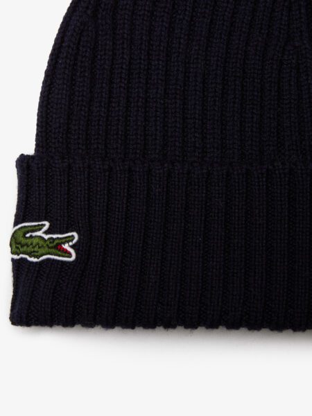 Шерстяная шапка Lacoste Unisex в рубчик