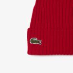 Шерстяная шапка Lacoste Unisex в рубчик