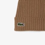 Шерстяная шапка Lacoste Unisex в рубчик