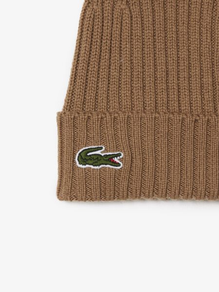 Шерстяная шапка Lacoste Unisex в рубчик