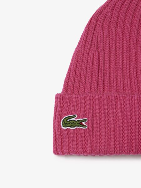 Шерстяная шапка Lacoste Unisex в рубчик